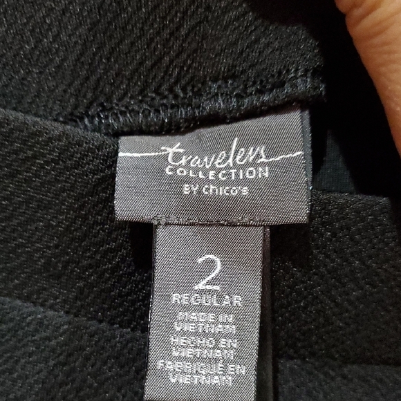 Chico's Black Wide Leg Dressy Pants For Night Out - Picture 2 of 8